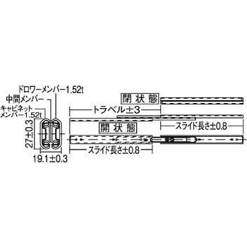 ポイント10倍】アキュライド ダブルスライドレール304.8mm C3401-12