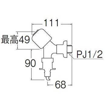 洗濯機用送り座水栓 SANEI