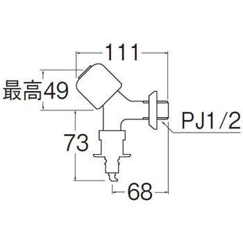 Y1431CTV-1-13 洗濯機用送り座水栓 1個 SANEI 【通販モノタロウ】