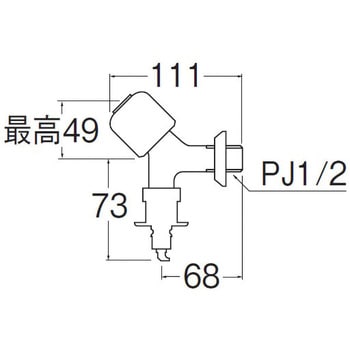 【8個セット】新品 洗濯用送り座水栓  SANEI　洗濯水栓Y1431CTV-1