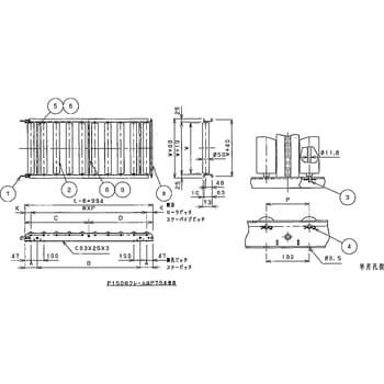 MR50B-301510 樹脂ローラコンベヤMR50B型 径50X3．5T 1台 三鈴工機