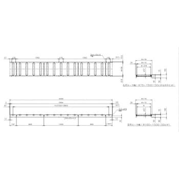 FHE57R-WS-W200-P200-L3000 重荷重用ローラーコンベア(Φ57 スチール製