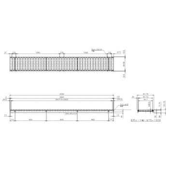 FHG60R-WS-W300-P75-L3000 重荷重用ローラーコンベア(Φ60.5 スチール製