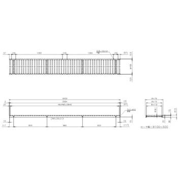 FLC19R-QS-W200-P60-L3000 軽荷重用ローラーコンベア(Φ19 スチール製