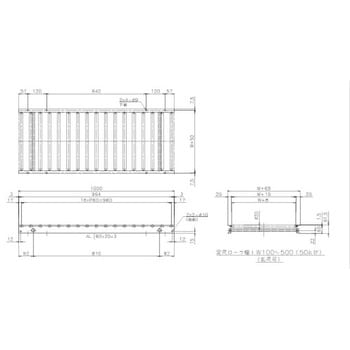 PLK20R-BS-W100-P60-L1000 軽荷重用ローラーコンベア(Φ20 樹脂製ローラ