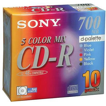Cd 3000 R10 10CDQ80EXS CD-R10枚カラー 1パック(10枚) SONY(ソニー) 【通販モノタロウ】