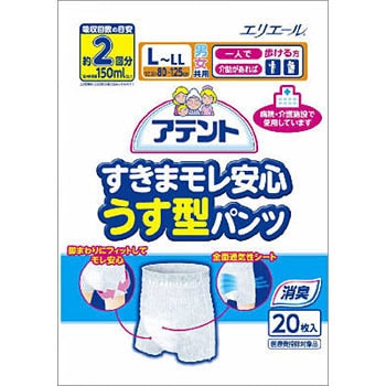 エリエール アテントすきまモレうす型パンツ 1個(20枚) 大王製紙