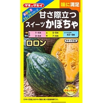 Ank080 タネ おいしさセレクト 甘さ際立つスイーツかぼちゃ ロロン 1袋 8粒 5袋 タキイ種苗 通販モノタロウ