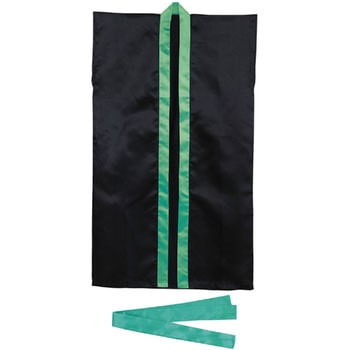 サテンロングハッピ黒(ハチマキ付) アーテック(学校教材・教育玩具)