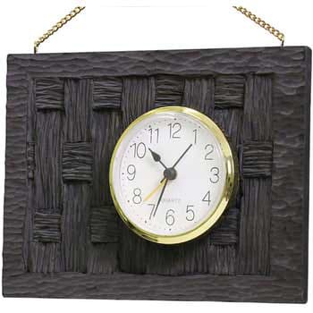 20126 黒彫板 丸型時計かべかざり 1個 アーテック(学校教材・教育玩具