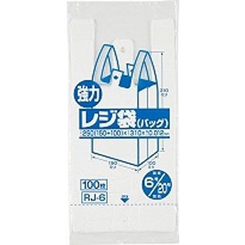 レジ袋6号白(西日本20号) ジャパックス