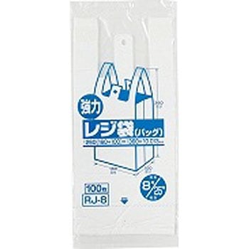 レジ袋8号白(西日本25号) ジャパックス