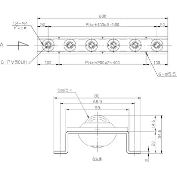 プレインベア PVU シリーズ  スチール製 (プレス成型品 ユニット) エイテック(ATEC)