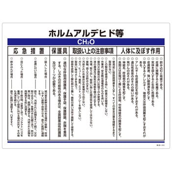 特定化学物質関係標識 日本緑十字社