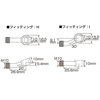 STFブレーキホース(フロント) KITACO