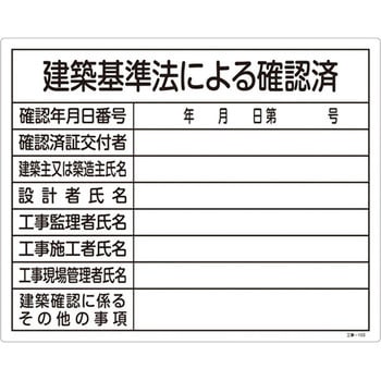 工事用標識(許認可標識板) 日本緑十字社