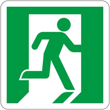 SWP-5 高輝度蓄光テープ補助ステッカー(壁面用) 日本緑十字社 89912821