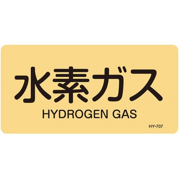 JIS配管識別明示ステッカー＜ヨコタイプ＞ ガス関係 日本緑十字社
