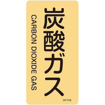 JIS配管識別明示ステッカー＜タテタイプ＞ ガス関係 日本緑十字社