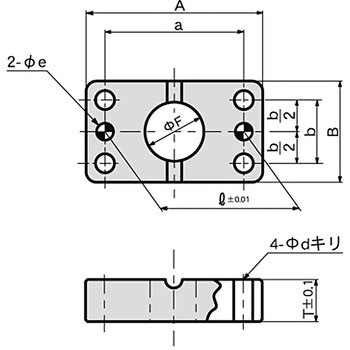 ガイドブシュ用スペーサ(鋳物タイプ、ノック穴付・ボールリテーナタイプ対応) タカノ