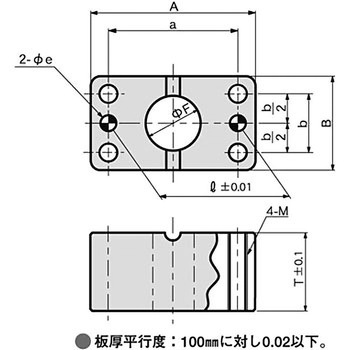 ガイドホルダ用スペーサ(鋳物タイプ、ノック穴付) タカノ