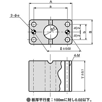 ガイドホルダ用スペーサ(鋳物タイプ、ノック穴付) タカノ