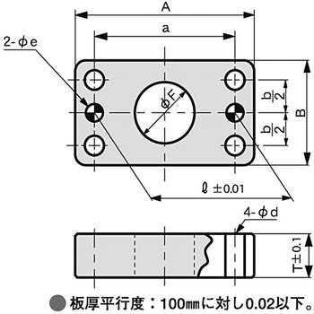 ガイドブシュ用スペーサ(スチールタイプ、ノック穴付) タカノ