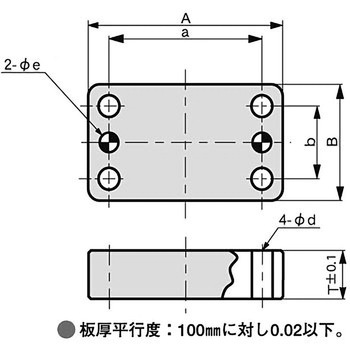 ガイドホルダ用スペーサ(スチールタイプ、ノック穴付) タカノ
