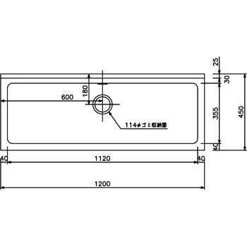 450x450x890mm 一槽シンク SUS430 EA468EF-1 エスコ ESCO :EA468EF-1