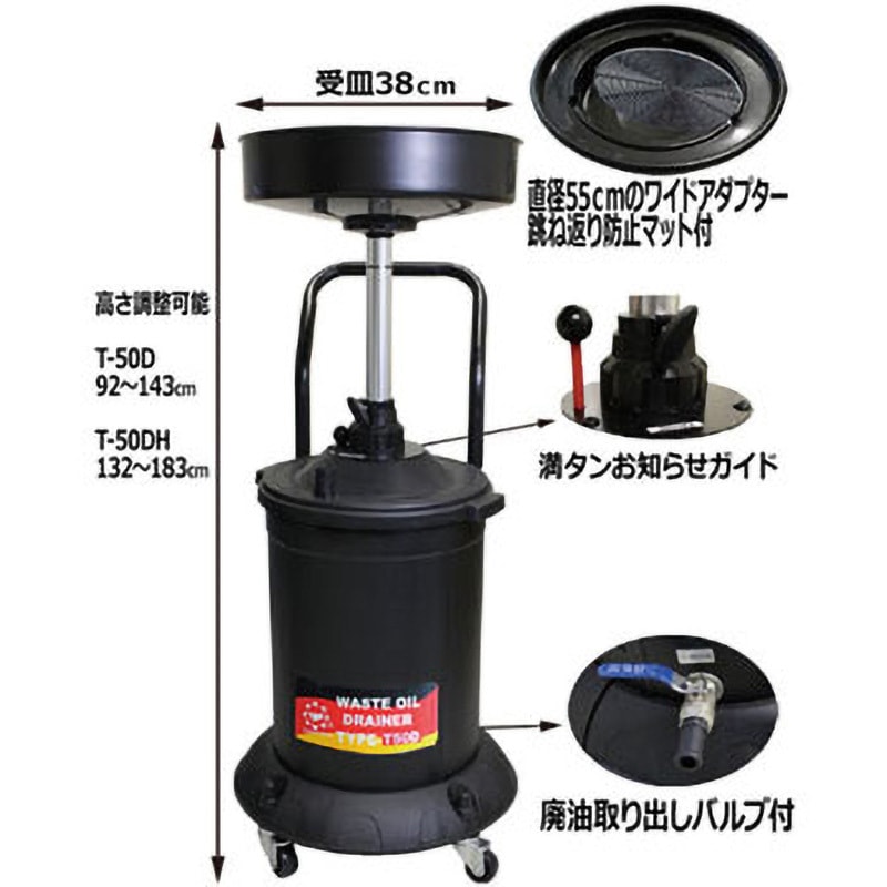 T-50D オイルドレーン MTO タンク容量50L 【通販モノタロウ】