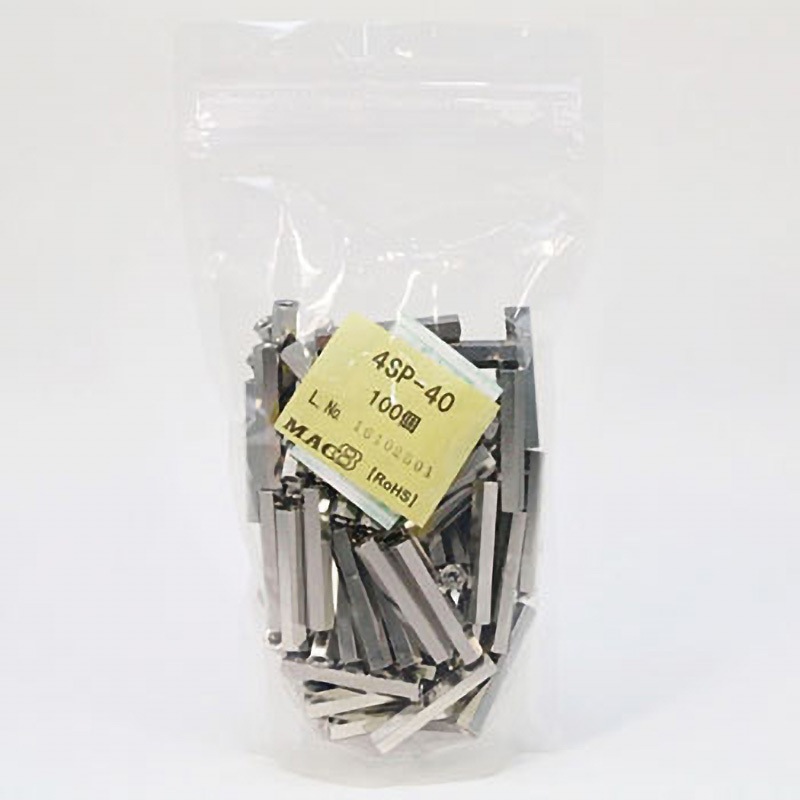 4SP-40 プリント板用スペーサ六角型(M4SPタイプ) MAC8(マックエイト) ニッケルメッキ