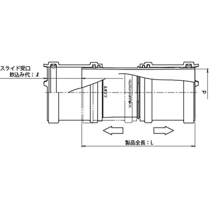 CU YWR(VU用) CU ヤリトリスライド継手(両側スライド) 1個 アロン化成