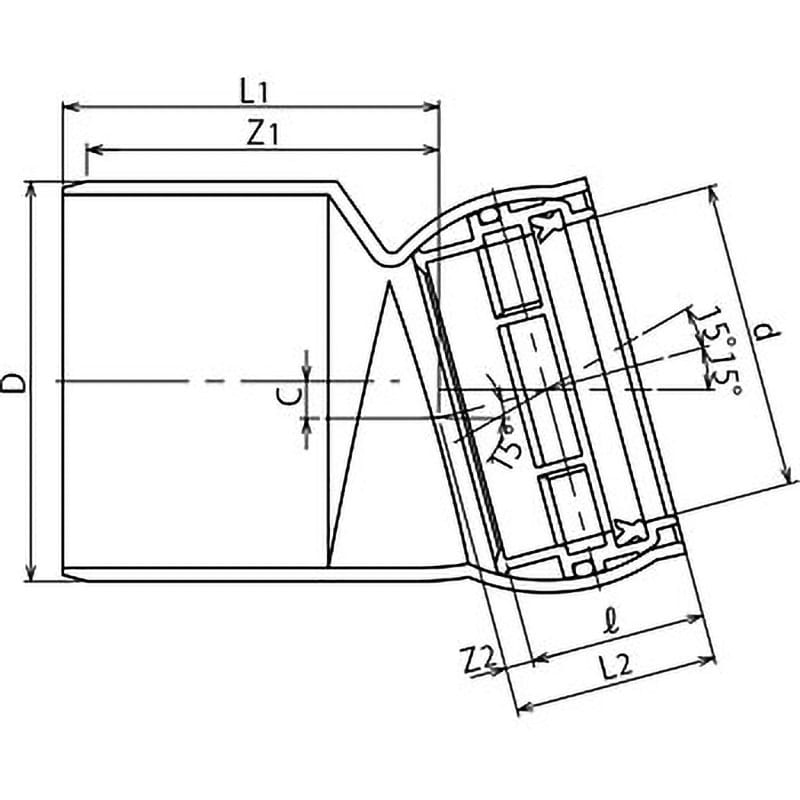 CU HSL-15F アロンホール 15°自在受口異径ソケット アロン化成 呼び径200×150 CU HSL-15F - 【通販モノタロウ】