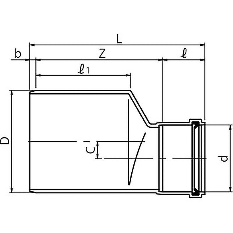 CU HSL-R アロンホール ゴム輪受口異径ソケット Aron(アロン化成) 呼び径150×125  CU HSL-R 5,398円