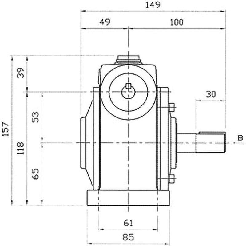 LB1-30 標準 ウォーム減速機 LB型 軸配置:標準 青木精密工業 脚 LB1-30 標準 ウォーム減速機 LB型 軸配置:標準 青木精密工業 脚