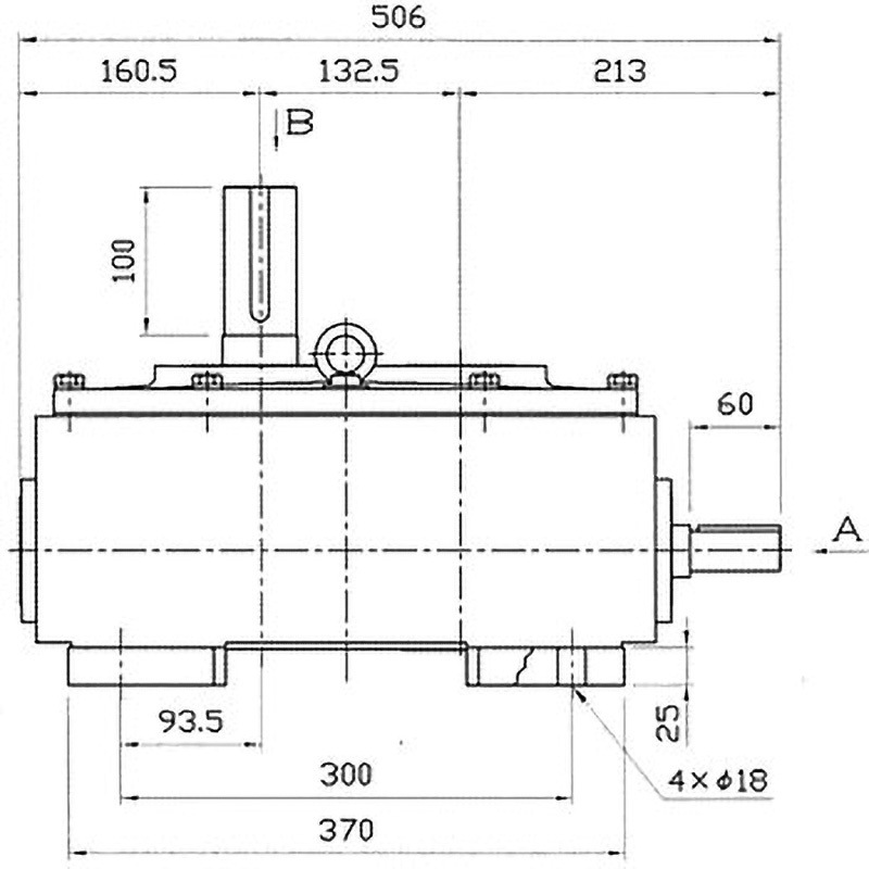 LDC5-120 両出力軸 ウォーム減速機 LDC型 軸配置：両出力軸 青木精密工業 脚取付