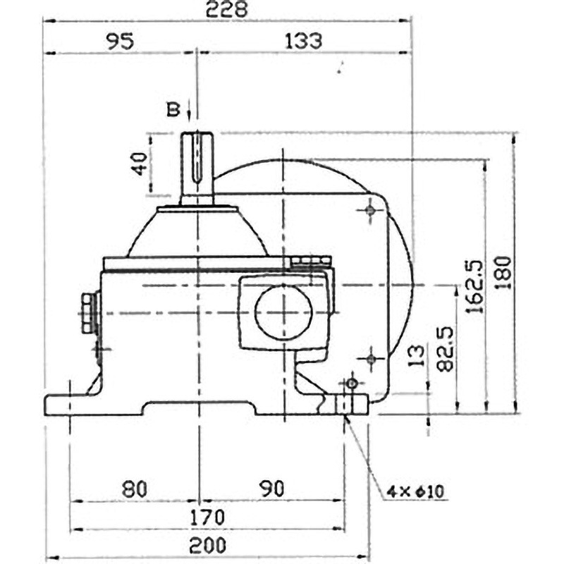 PNCR011-30 標準 ウォーム減速機 PNCR型 軸配置：標準 青木精密工業 脚取付