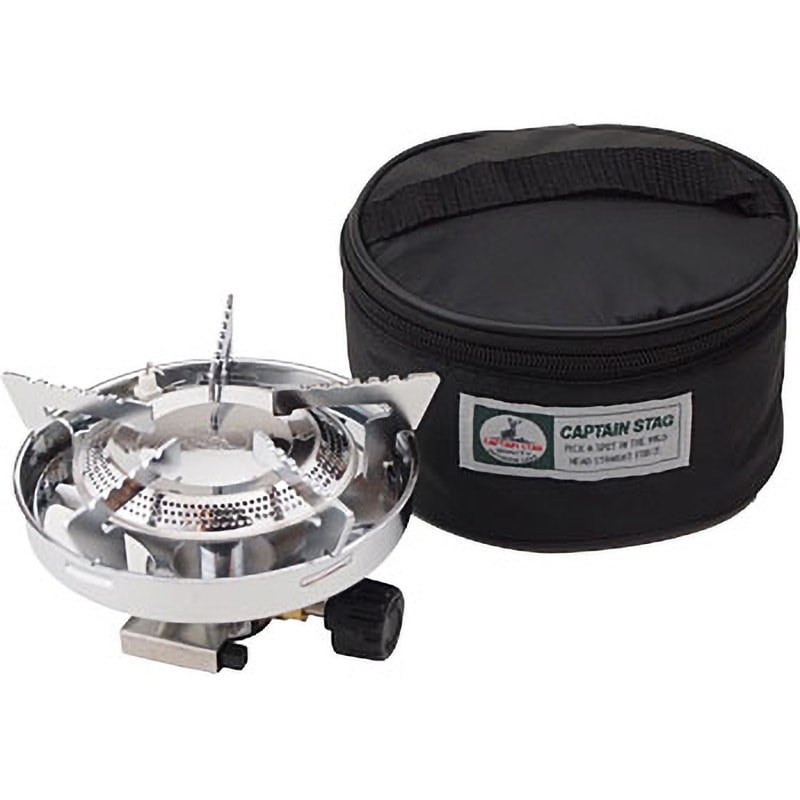 M-7901 小型ガスバーナーコンロ＜圧電点火装置付＞(ケース付)M-7901E 1個 CAPTAIN STAG 【通販モノタロウ】