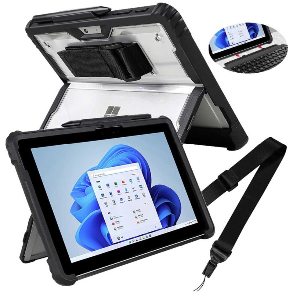 MDS-TSCSFP8BLTBK2 Microsoft Surface Pro8対応 耐衝撃ケース(タイプカバー対応タイプ)ブラック 1個 エムディーエス 【通販モノタロウ】