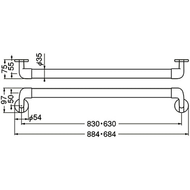 シロクマ チーク丸棒900mm チーク ABR-35TW - 歩行補助、転倒防止