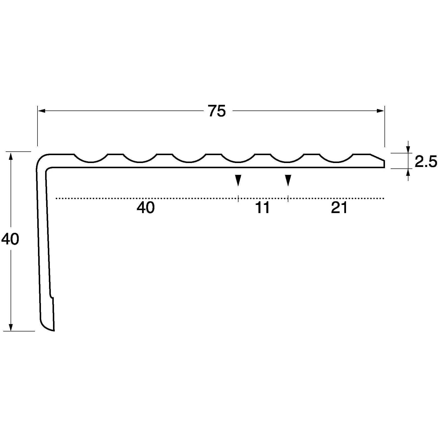 A75 パルステップ アルミ A75 ケージーパルテック インサートなし仕様 全長2000mm 5,808円