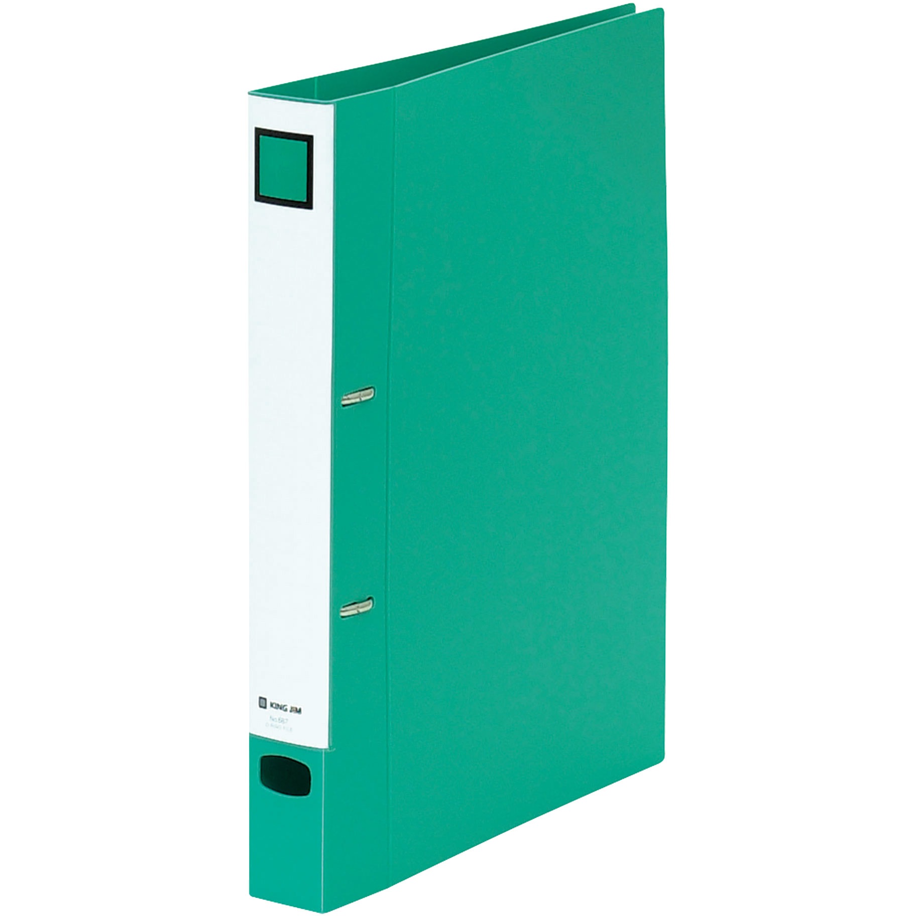 687 Dリングファイル＜脱・着＞ キングジム タテ型 紙押さえ付き 2穴