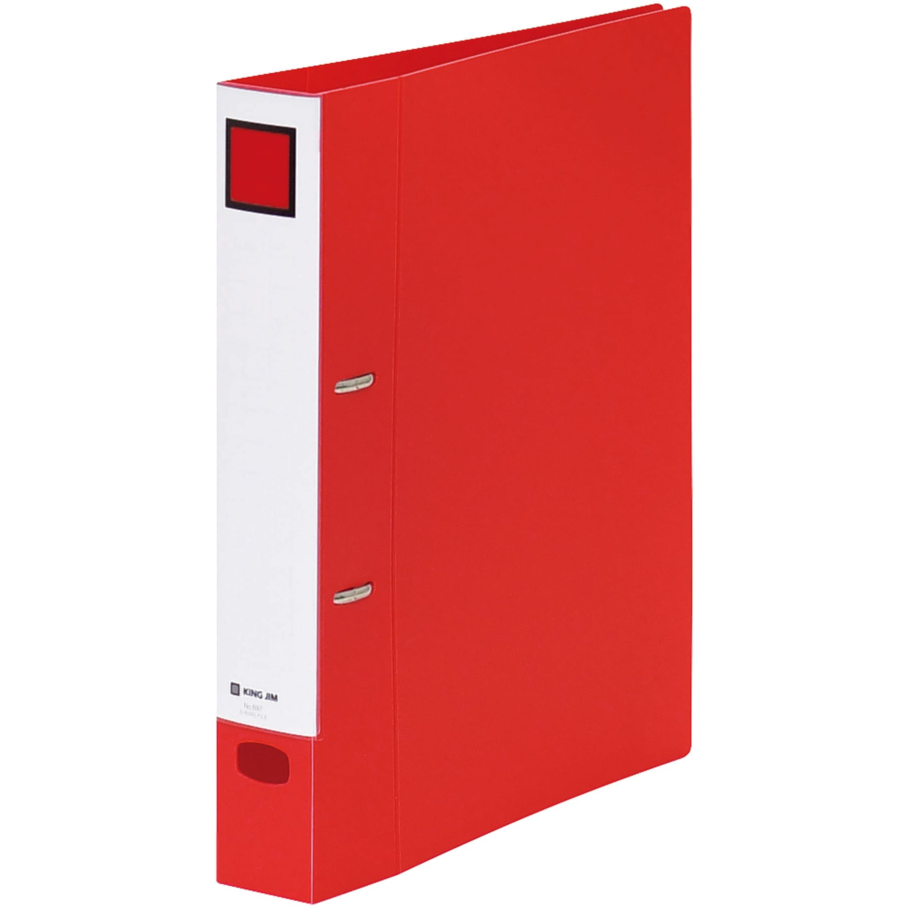 697 Dリングファイル＜脱・着＞ キングジム タテ型 紙押さえ付き 2穴