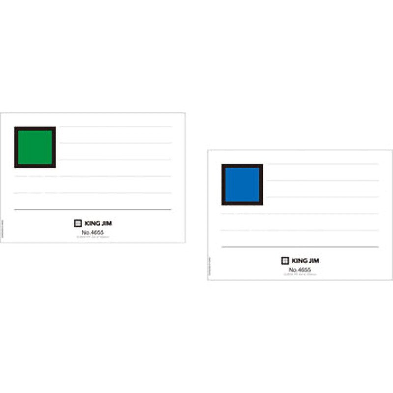 セ4655 GボックスPP(A4タテ)用背見出し紙 キングジム 青/緑色 1パック(20枚) - 【通販モノタロウ】