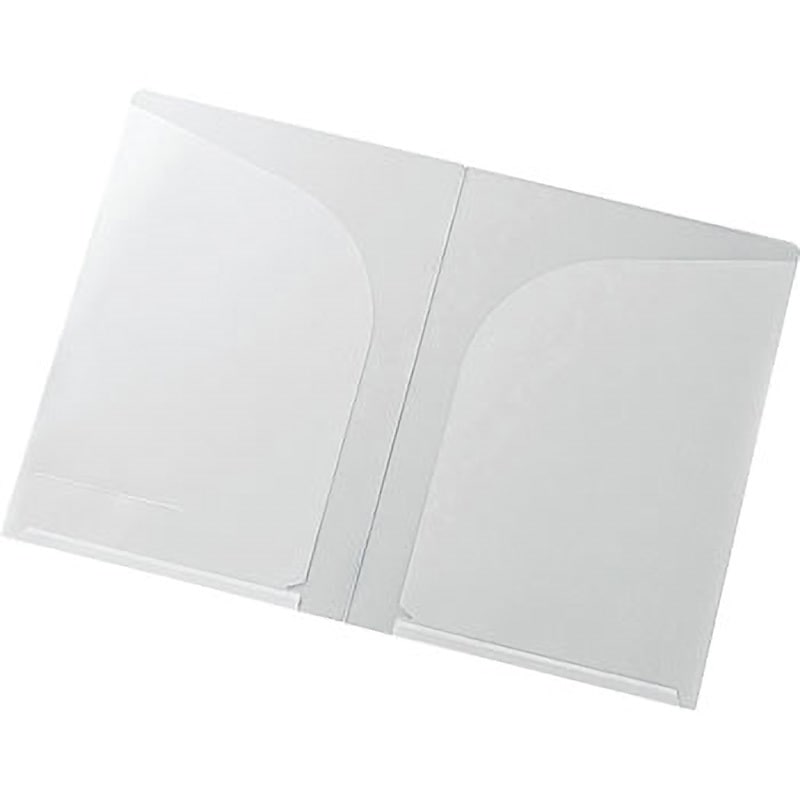 793-10 クリアーホルダー2ポケット キングジム 乳白色 材質PP A4タテ