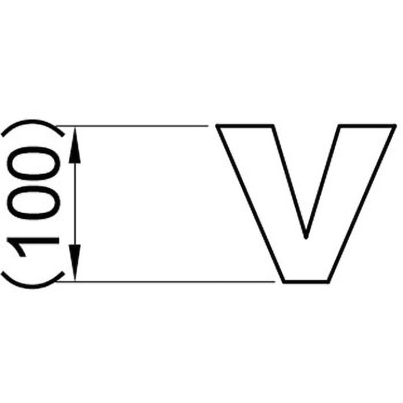 V アルファベット・数字プレート コンドーテック 文字内容V 【通販