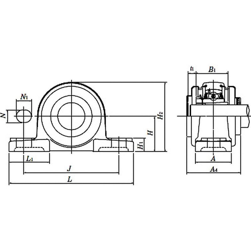 SM-UKP211 ベアリングユニット ピロー形ユニット無給油式 1個