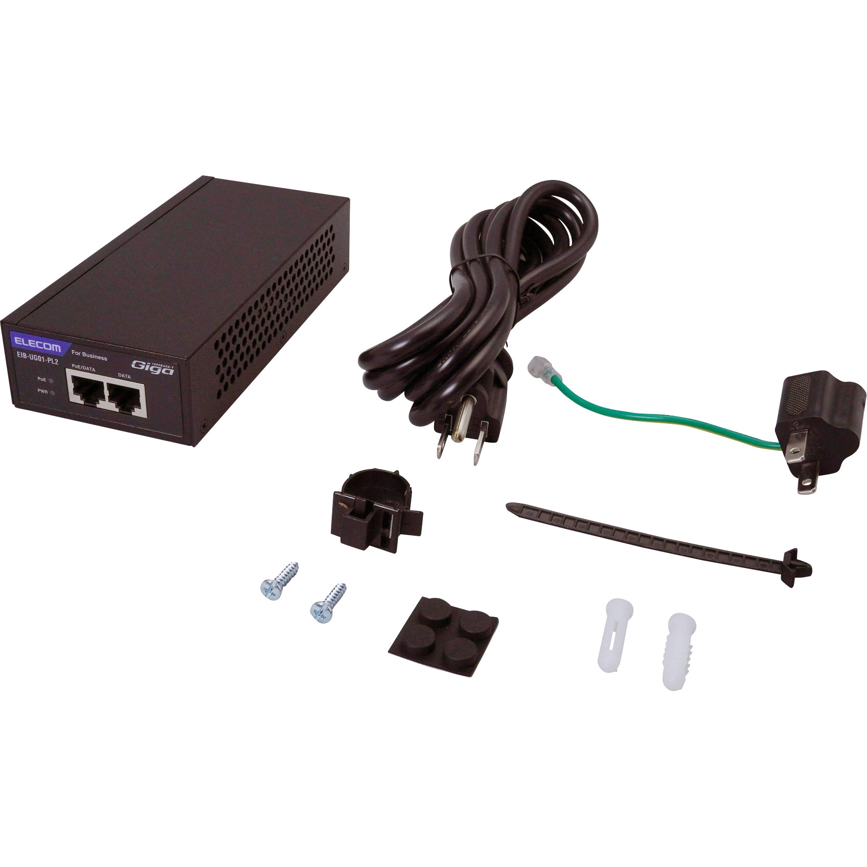 EIB-UG01-PL2 PoEインジェクター ギガビット IEEE802.3af/at準拠 PoE