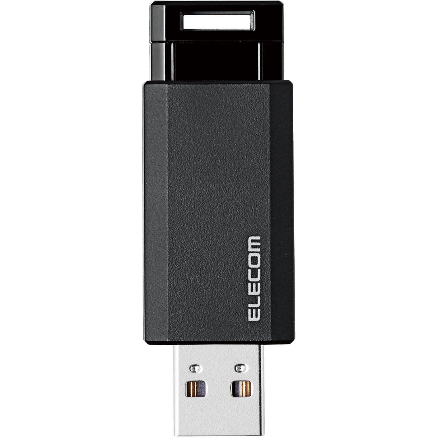 MF-PKU3008GBK USBメモリ USB3.1(Gen1) ノック式 自動収納 ストラップ