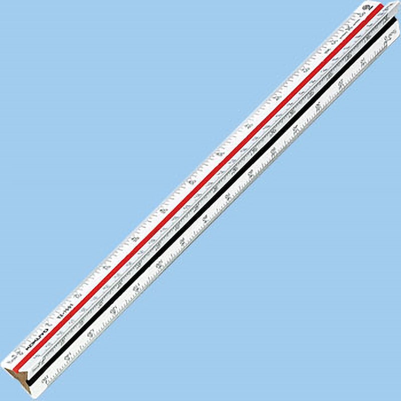 コクヨ 三角スケール 竹芯 30cm TZ-1501 - 定規、製図用品
